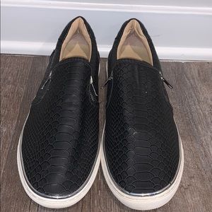 Nine West Snakeskin Slip Ons